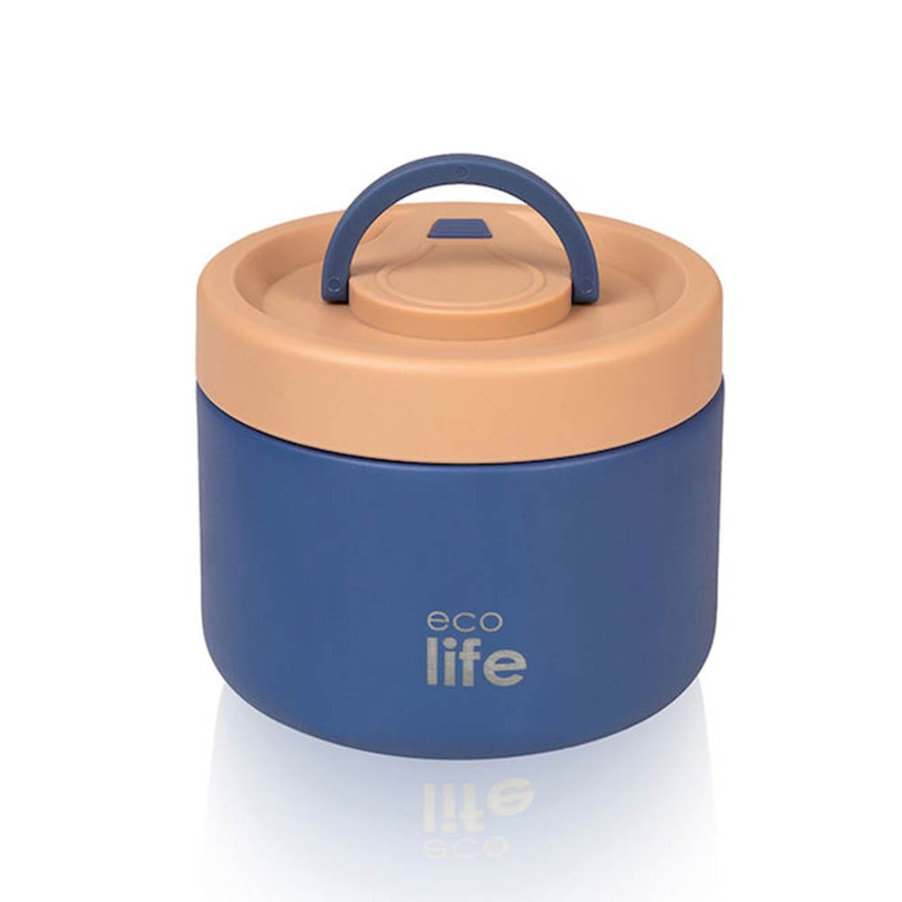 Δοχείο Φαγητού Θερμός Στρογγυλό 650ml Blue 33-BO-9063 Ecolife - 1