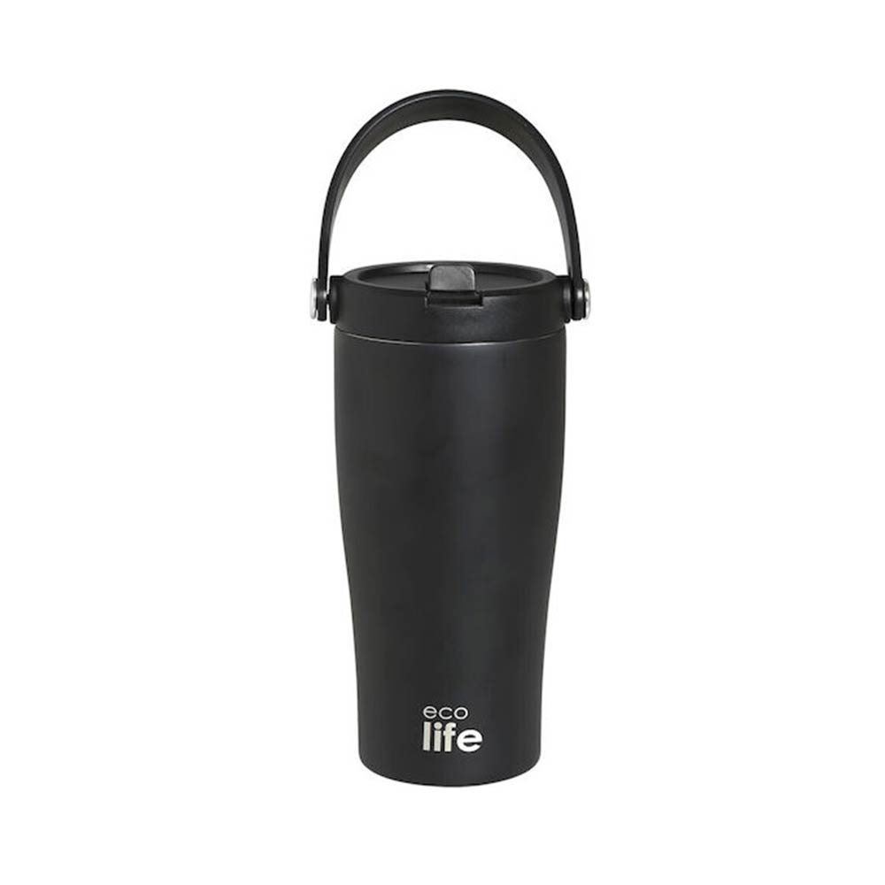 Ποτήρι Θερμός Tumbler με Λαβή 600ml Black  33-BO-5022 Ecolife - 1
