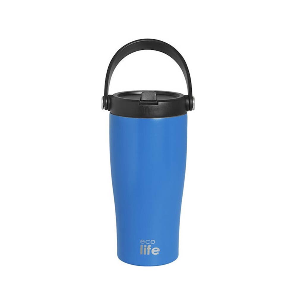 Ποτήρι Θερμός Tumbler με Λαβή 600ml Blue 33-BO-5021 Ecolife - 1