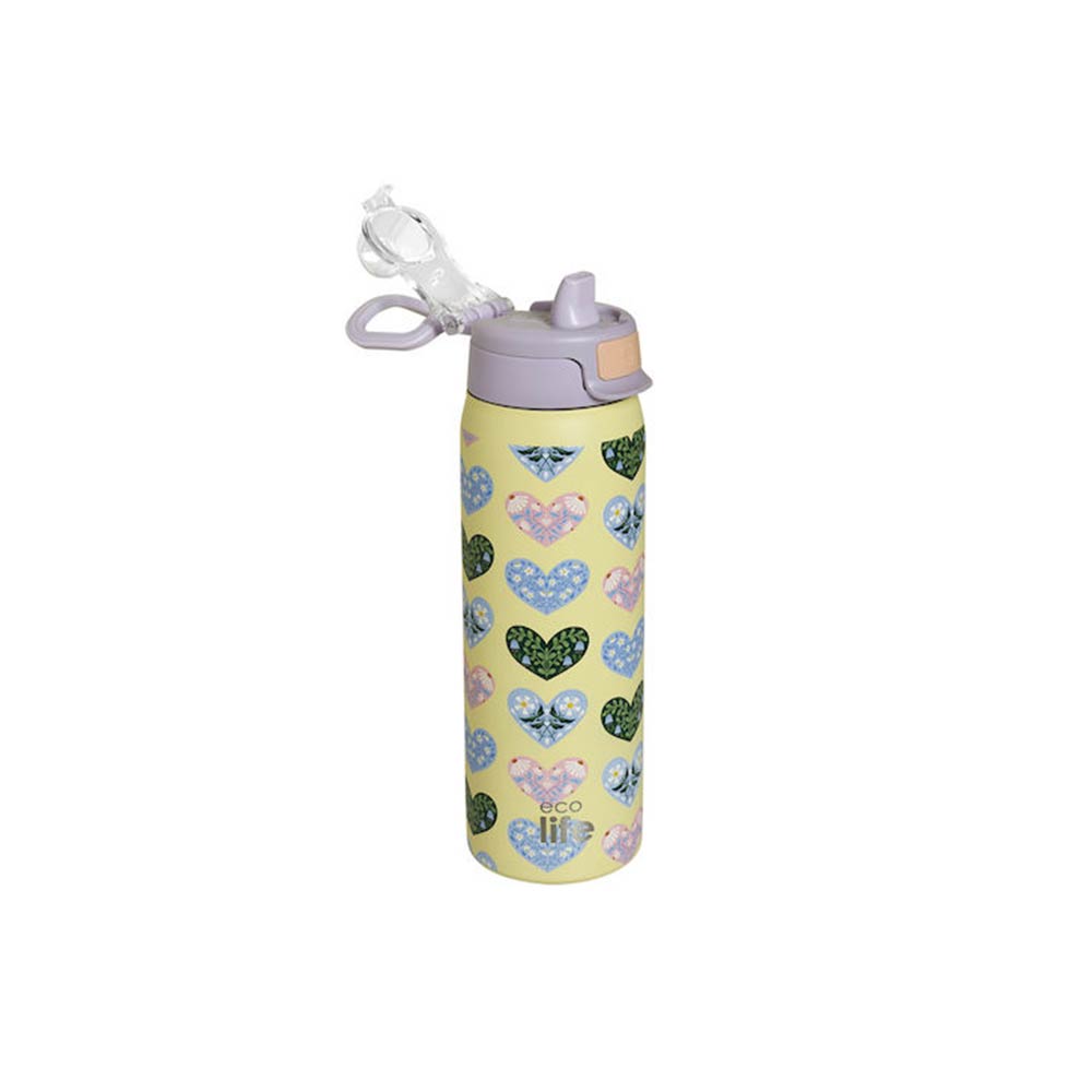Ανοξείδωτο Μπουκάλι Θερμός 650ml Hearts 33-BO-4207 Ecolife - 1
