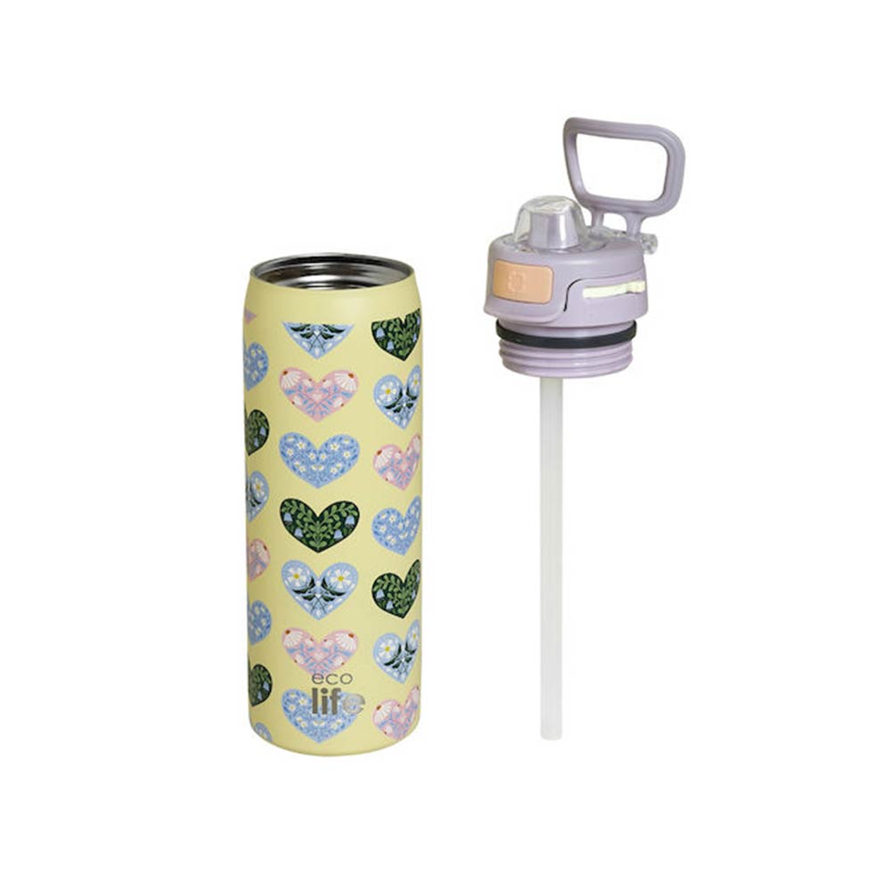 Ανοξείδωτο Μπουκάλι Θερμός 650ml Hearts 33-BO-4207 Ecolife - 2