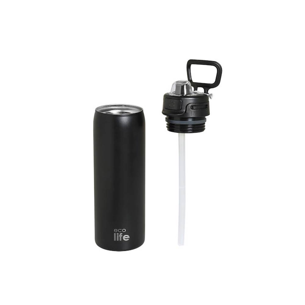 Ανοξείδωτο Μπουκάλι Θερμός 650ml Deep Black 33-BO-4210 Ecolife - 2