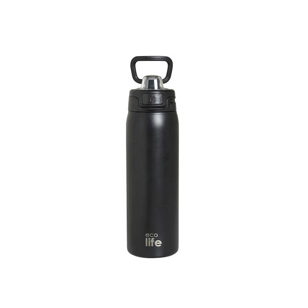 Ανοξείδωτο Μπουκάλι Θερμός 650ml Deep Black 33-BO-4210 Ecolife - 123167