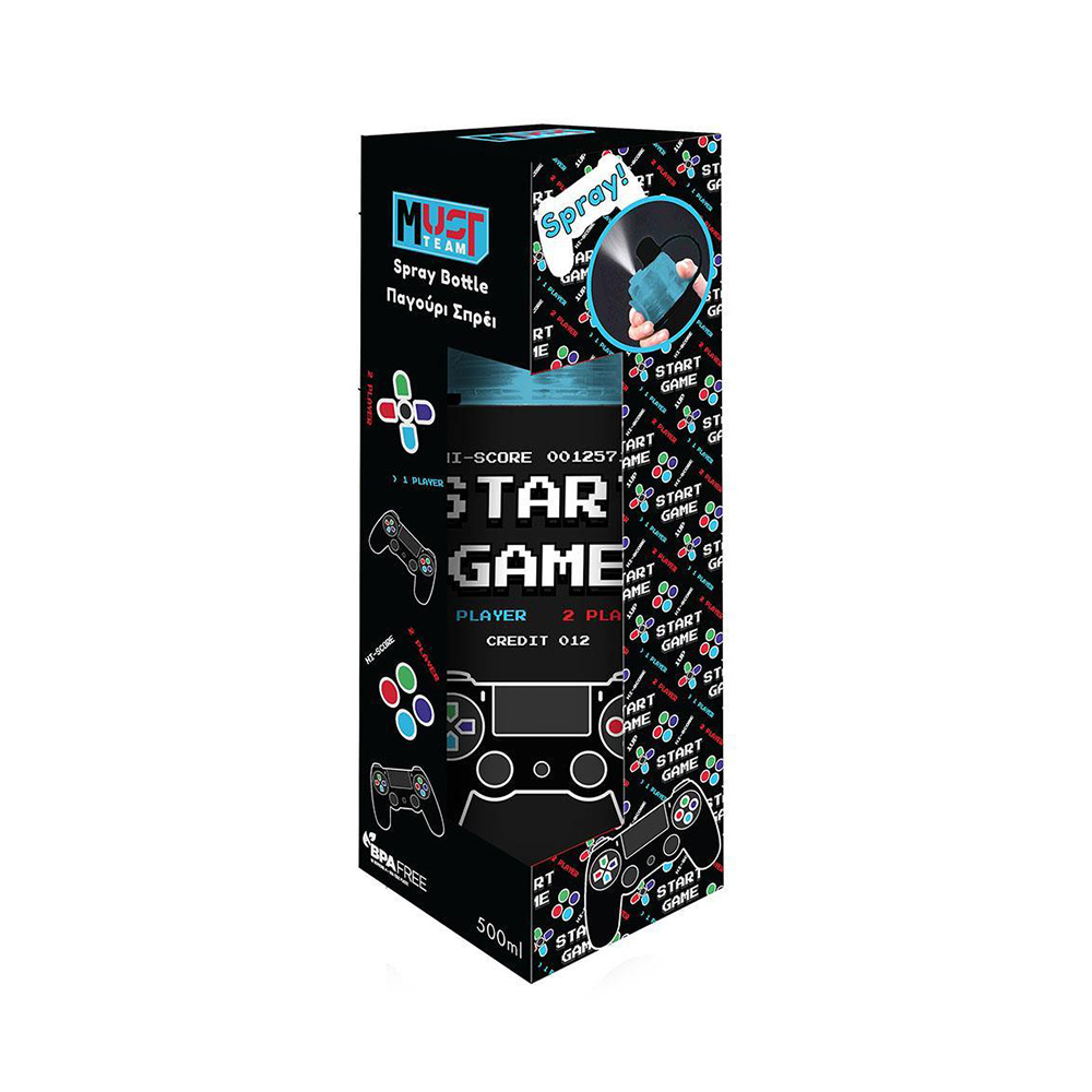 Παγούρι Ανοξείδωτο Με Σπρέι 600ml Start Game 587491 Must - 115714