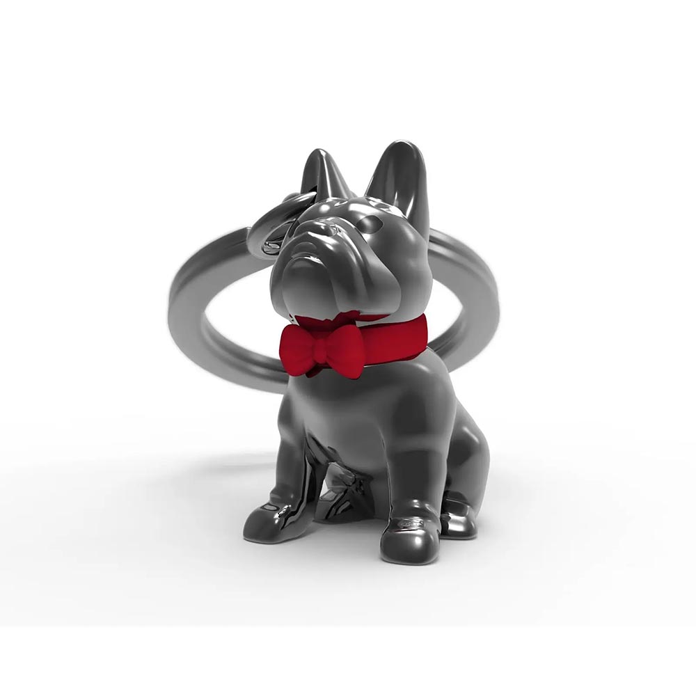 Μεταλλικό Μπρελόκ Bulldog Με Κόκκινο Φίογκο Key Ring MTM253 -02 Metalmorphose - 92290