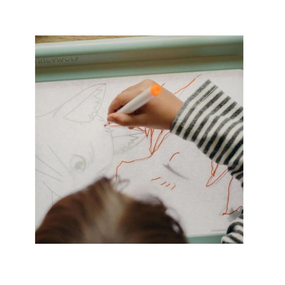 Τάμπλετ Ζωγραφικής 2 Όψεων με Οθόνη LED και Μαυροπίνακα - Πράσινο KDW-180620 Kidywolf - 3