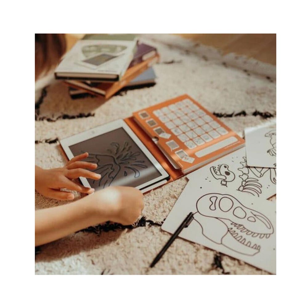 Τάμπλετ Ζωγραφικής με Οθόνη LCD και 30 κάρτες Dinosaurs KDW-181467 Kidywolf - 1