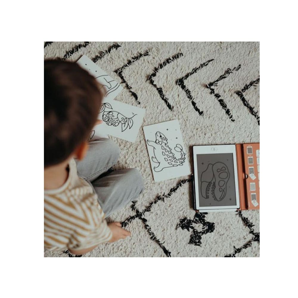 Τάμπλετ Ζωγραφικής με Οθόνη LCD και 30 κάρτες Dinosaurs KDW-181467 Kidywolf - 2