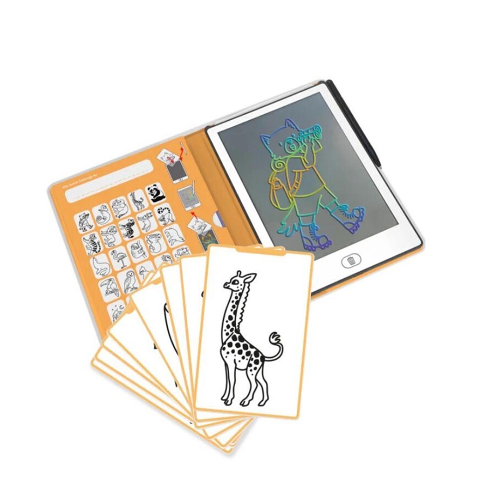 Τάμπλετ Ζωγραφικής με Οθόνη LCD και 30 κάρτες Animals KDW-181481 Kidywolf - 116525