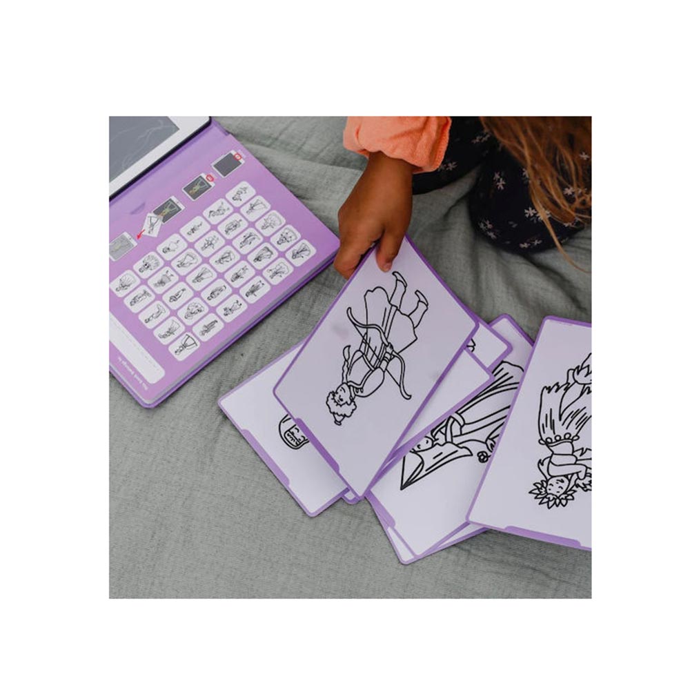 Τάμπλετ Ζωγραφικής με Οθόνη LCD και 30 κάρτες Princess KDW-182457 Kidywolf - 3