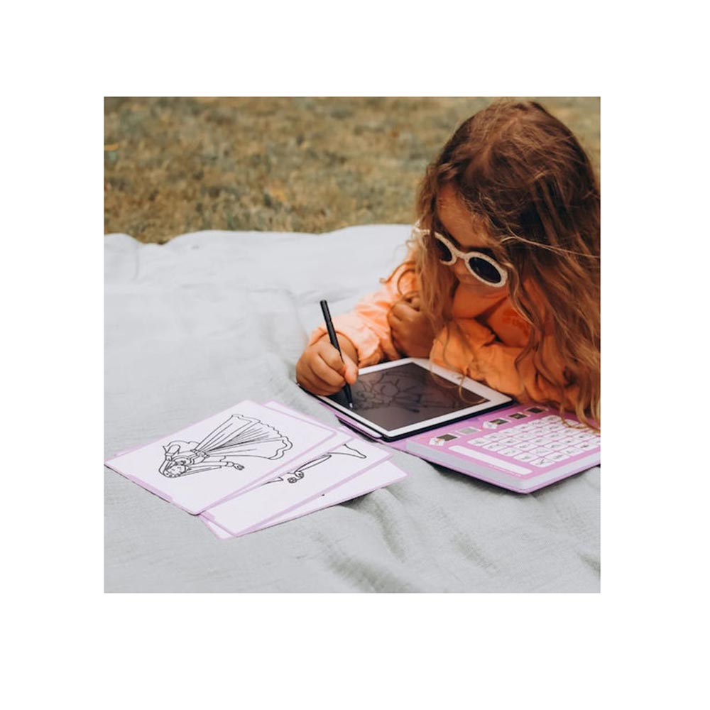 Τάμπλετ Ζωγραφικής με Οθόνη LCD και 30 κάρτες Princess KDW-182457 Kidywolf - 4