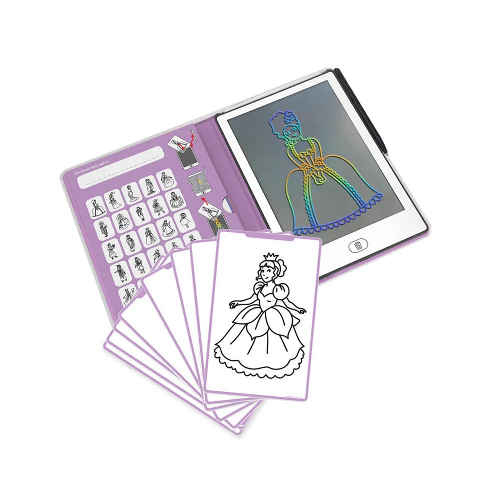 Τάμπλετ Ζωγραφικής με Οθόνη LCD και 30 κάρτες Princess KDW-182457 Kidywolf - 116519