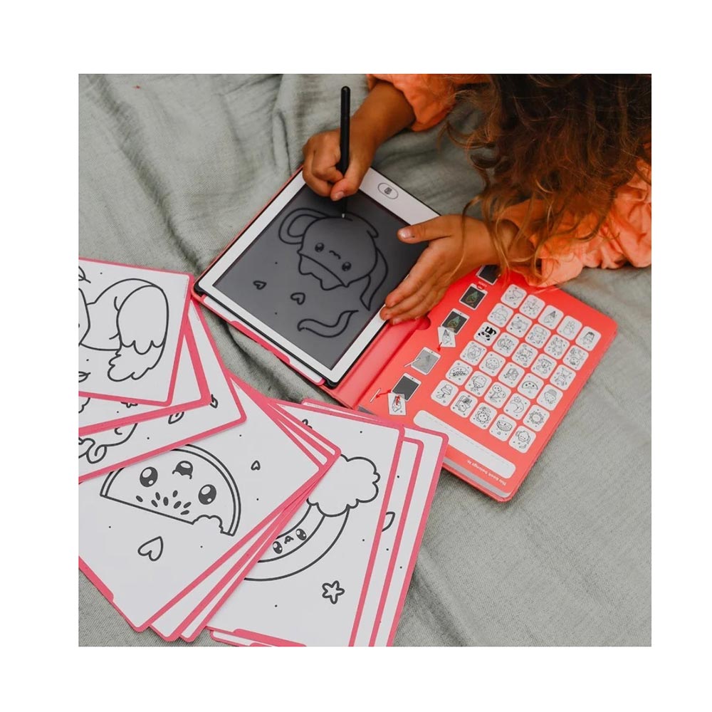 Τάμπλετ Ζωγραφικής με Οθόνη LCD και 30 κάρτες Kawai KDW-182488 Kidywolf - 3