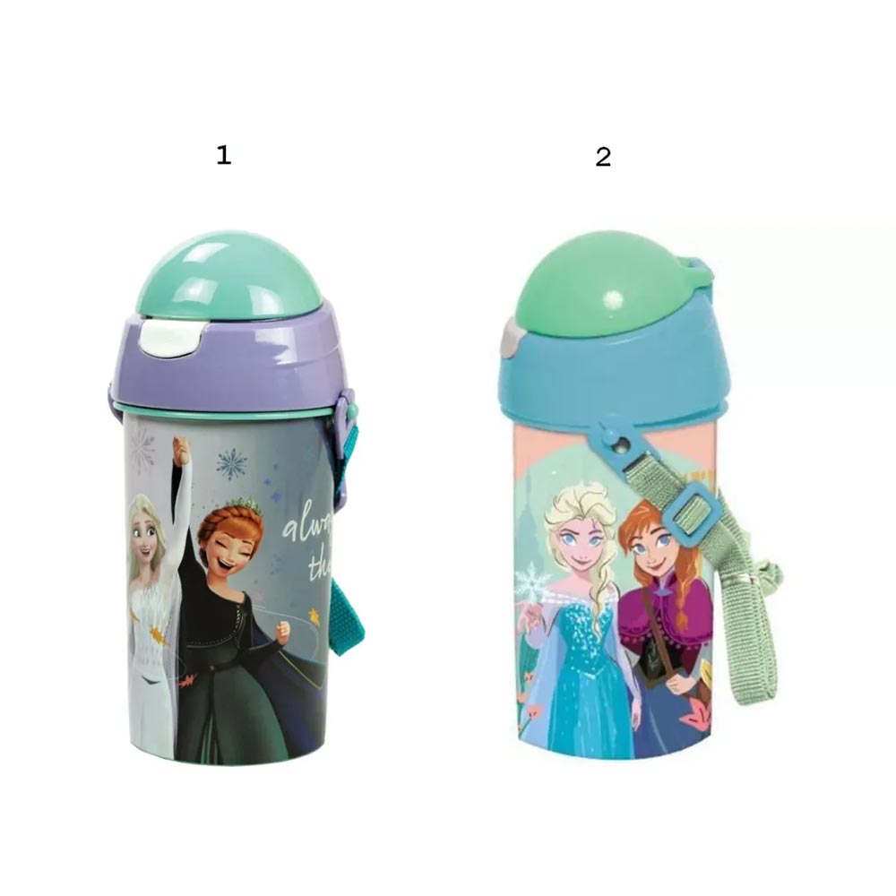 Παγούρι Πλαστικό Mε Kαλαμάκι Frozen 500ml (2 Σχέδια) 551-45209 Gim - 99642