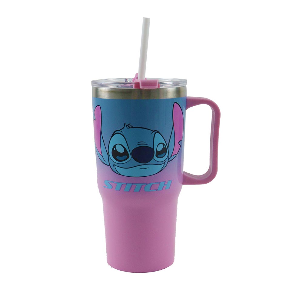 Ανοξείδωτο Ποτήρι Θερμός με Καλαμάκι Stitch 520ml 552-05221 Gim - 117992