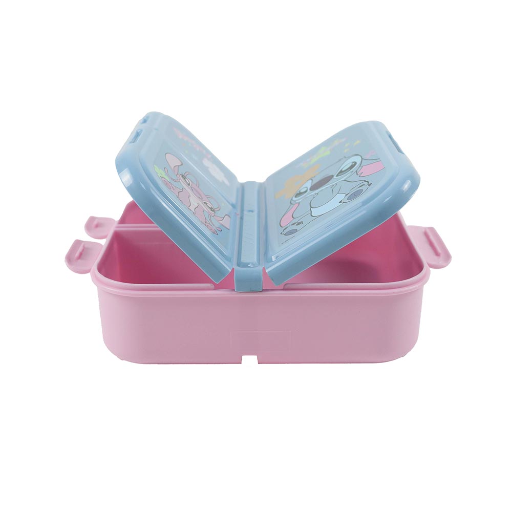 Δοχείο Φαγητού Πλαστικό με 3 Χωρίσματα Stitch 800ml 552-05277 Gim - 1