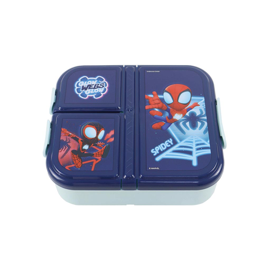 Δοχείο Φαγητού Πλαστικό με 3 Χωρίσματα Spiderman 800ml 557-03277 Gim - 1