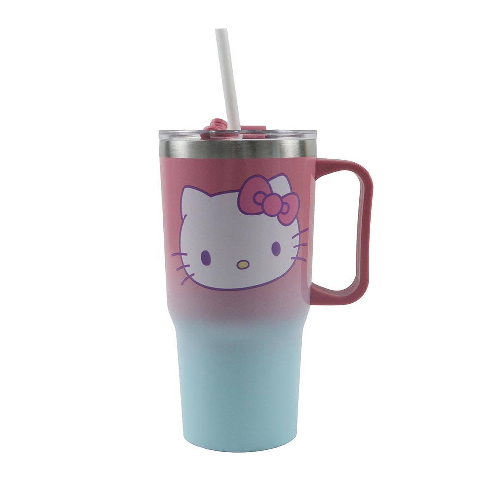 Ανοξείδωτο Ποτήρι Θερμός με Καλαμάκι Hello Kitty 520ml 557-97221 Gim - 118611