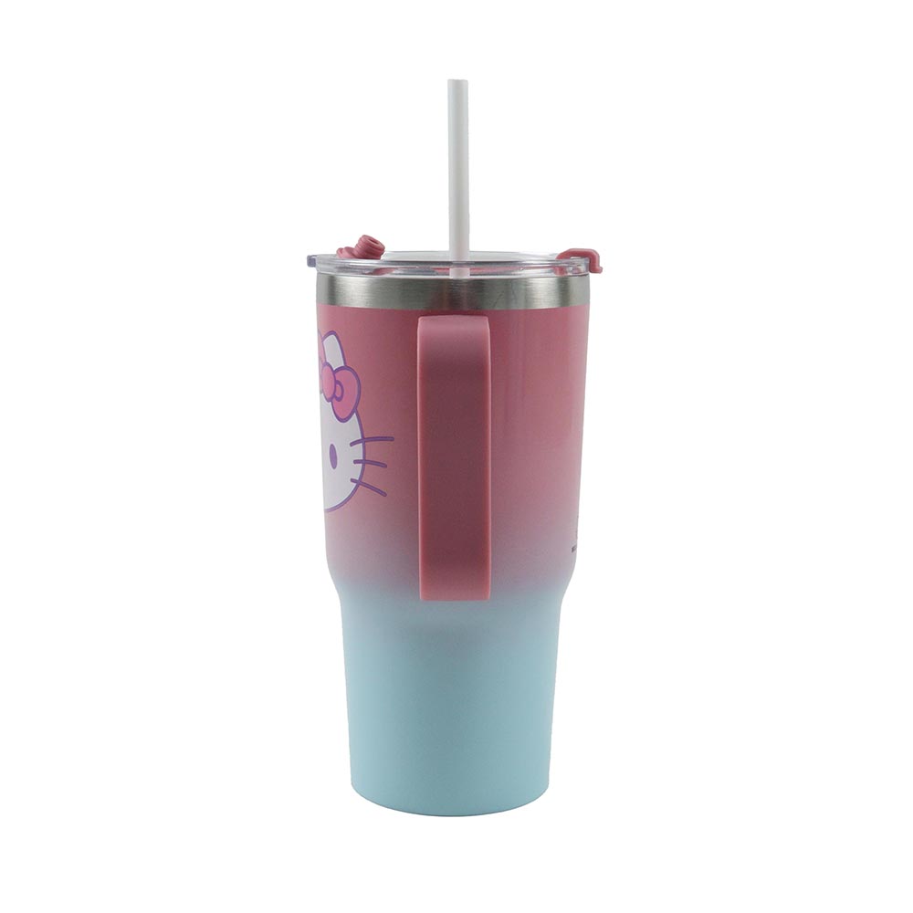 Ανοξείδωτο Ποτήρι Θερμός με Καλαμάκι Hello Kitty 520ml 557-97221 Gim - 1