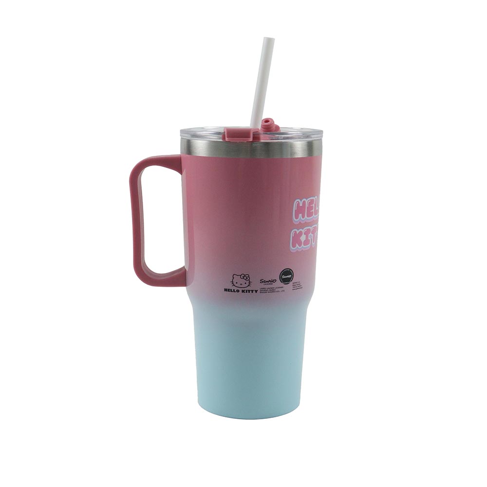 Ανοξείδωτο Ποτήρι Θερμός με Καλαμάκι Hello Kitty 520ml 557-97221 Gim - 3