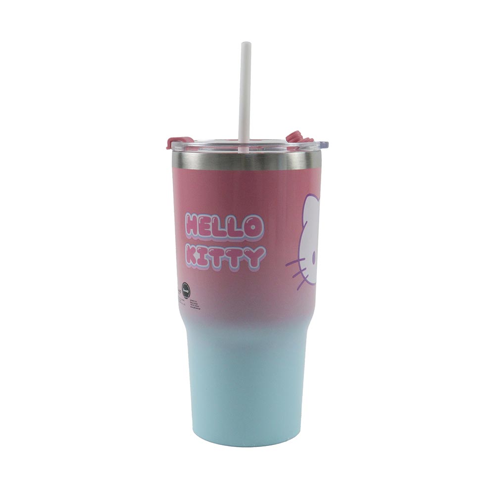Ανοξείδωτο Ποτήρι Θερμός με Καλαμάκι Hello Kitty 520ml 557-97221 Gim - 2