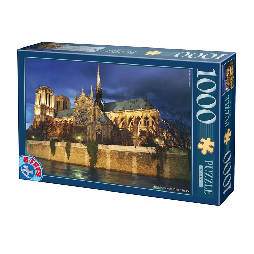 Παζλ Notre Dame de Noche París 1000 τεμ. 64301-08 D-Toys - 19807