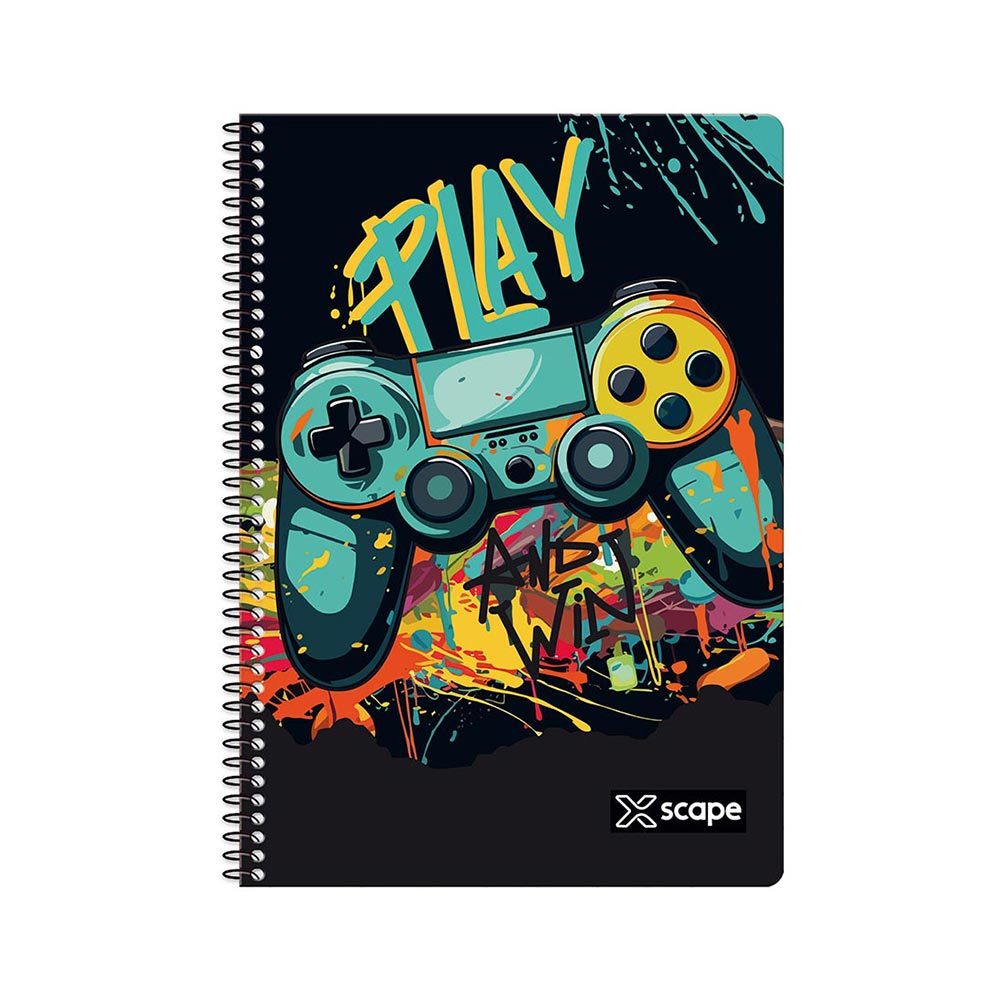Τετράδιο Σπιράλ 2Θ Β5 Xscape Καρχαρίας - Gaming 259022 Graffiti - 1
