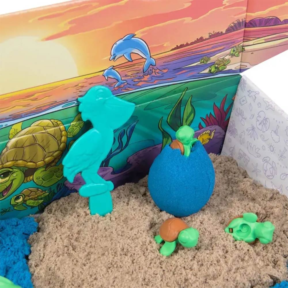 Παιχνίδι Κατασκευών με Άμμο Kinetic Sand: The One & Only Turtle Beach Set 6069781 Spin Master - 3