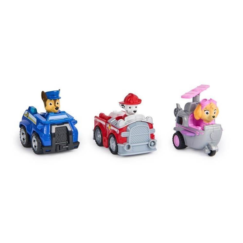 Σετ Οχημάτων Paw Patrol Pull-Back Racers 3τμχ 6070440 Spin Master - 1