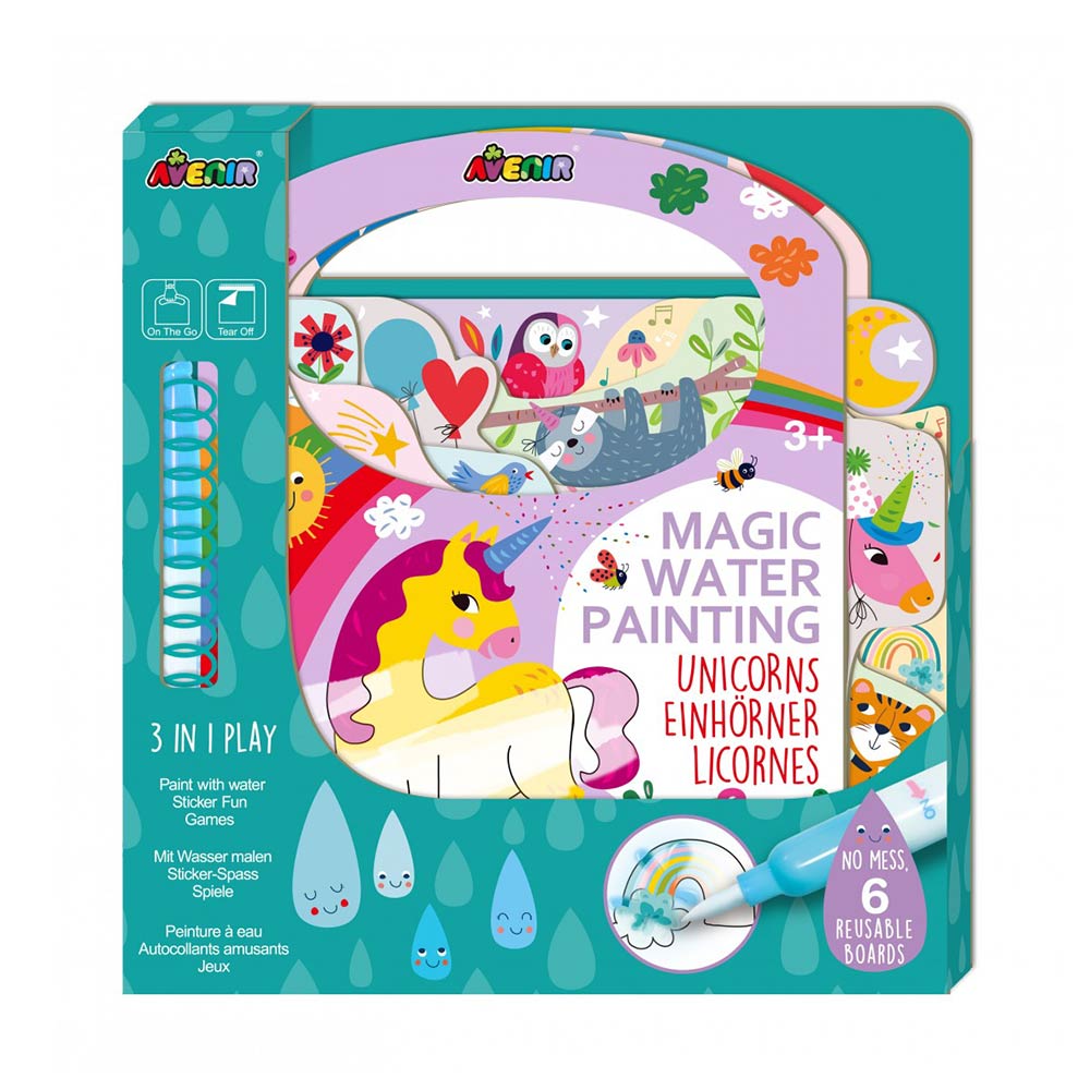 Βιβλίο Ζωγραφικής Magic Water Unicorns 60817 Avenir - 58402
