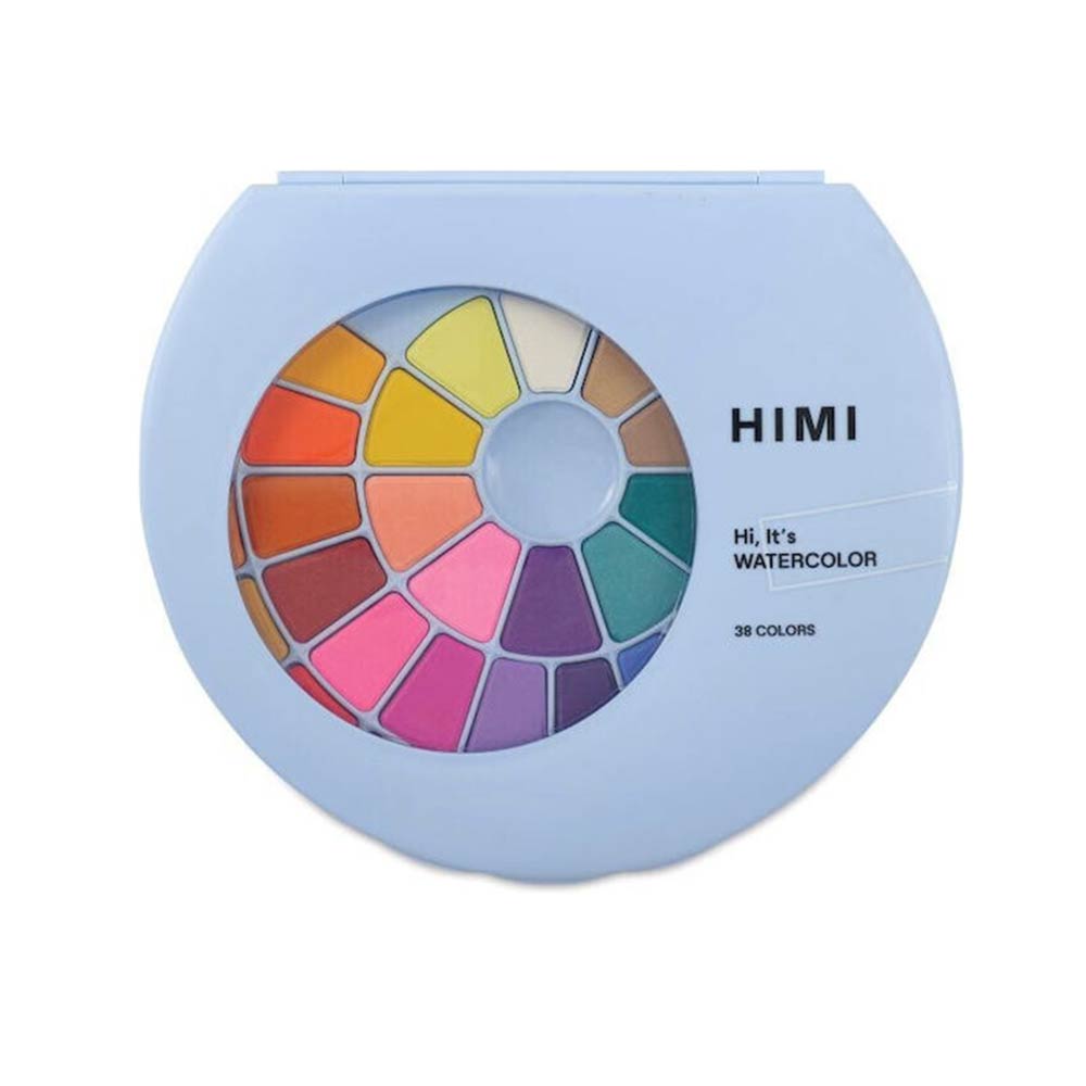 Σετ Ακουαρέλας 38 Χρωμάτων Solid Watercolour - Blue Case YFB03 Himi - 123805