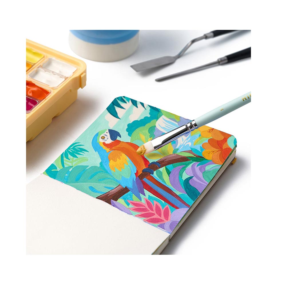 Σετ 12 Χρωμάτων Twin Cup Gouache Set Super Vibrant Colours- Yellow Case TST229 Himi - 3