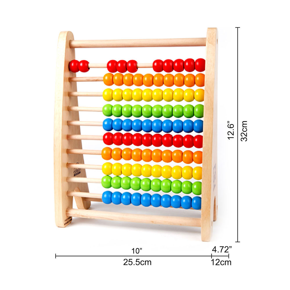 Ξύλινος Άβακας Rainbow Bead Abacus Early Explorer E0412A Hape - 3