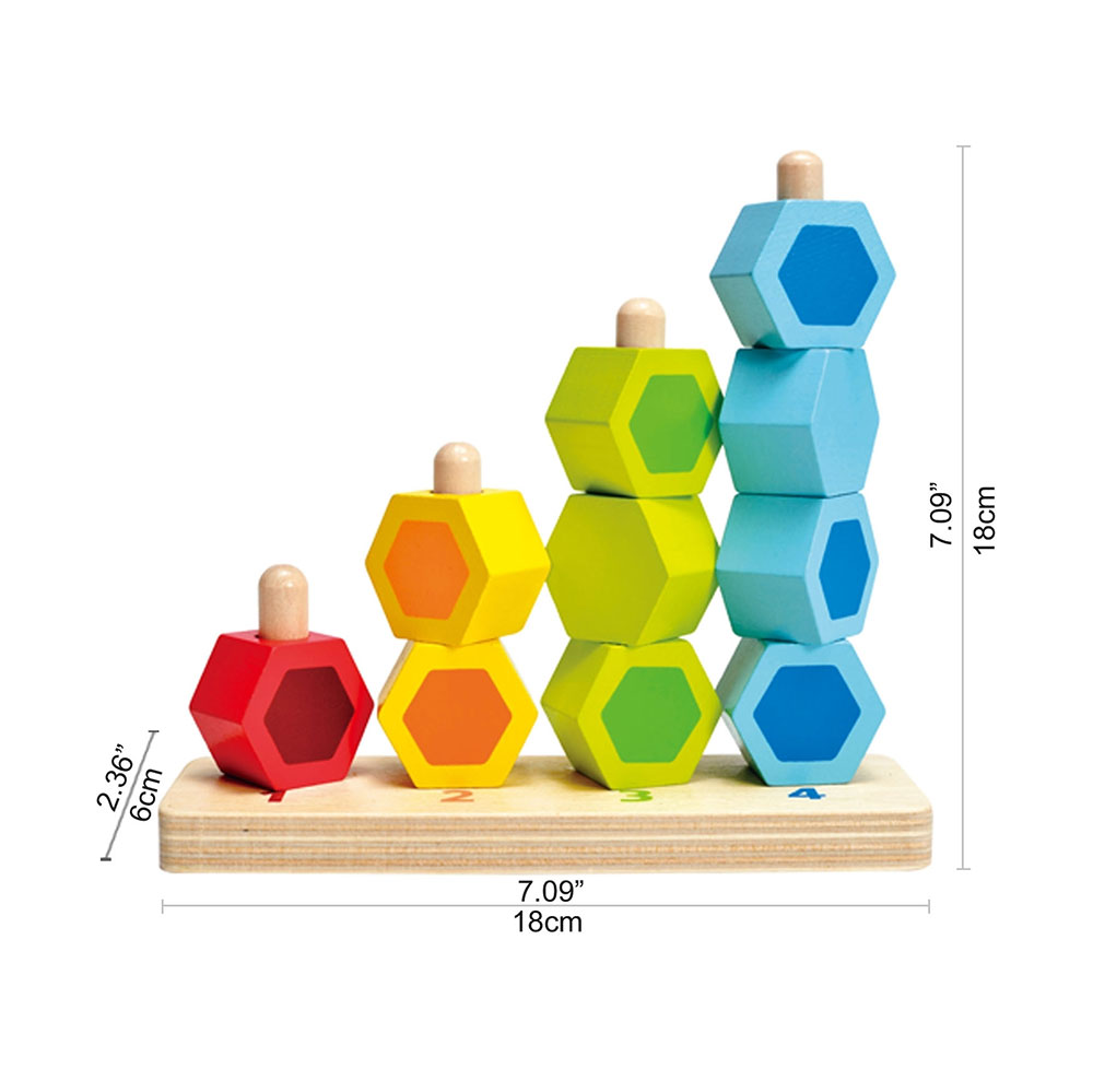 Ξύλινο Counting Stacker Early Explorer E0504 Hape - 1