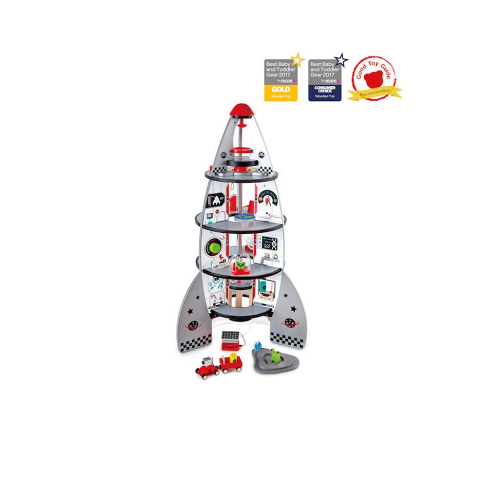 Ξύλινο Διαστημόπλοιο Four Stage Rocket Ship Early Explorer E3021A Hape  - 1