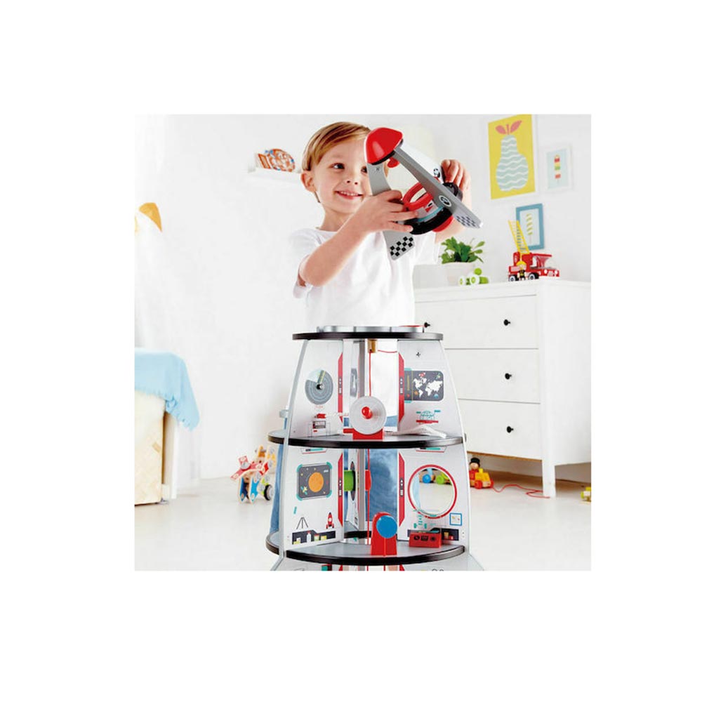 Ξύλινο Διαστημόπλοιο Four Stage Rocket Ship Early Explorer E3021A Hape  - 2