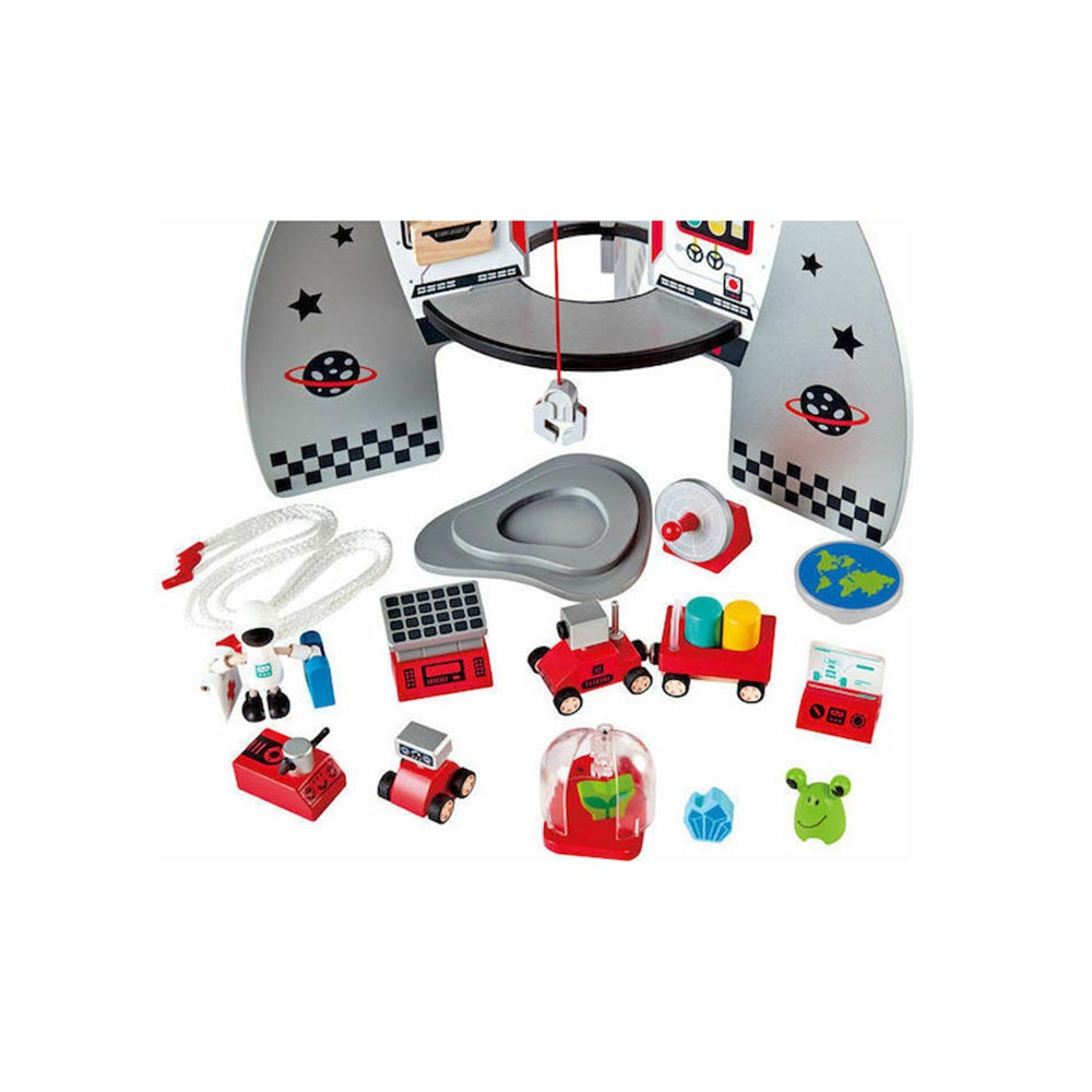 Ξύλινο Διαστημόπλοιο Four Stage Rocket Ship Early Explorer E3021A Hape  - 3