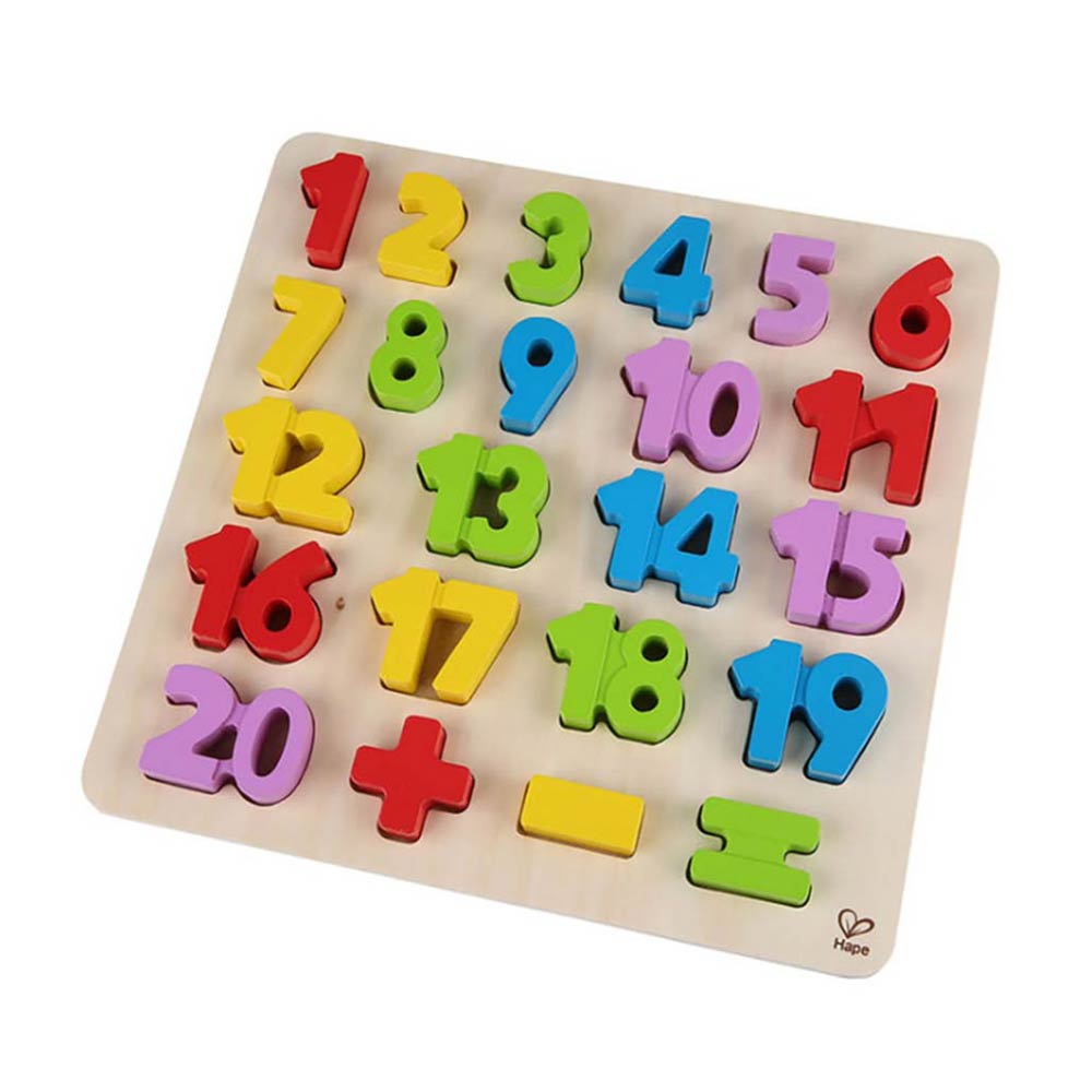 Ξύλινο Παζλ Σφηνώματα Happy Puzzles Αριθμοί Chunky Number Math Peg E1550A Hape - 82650