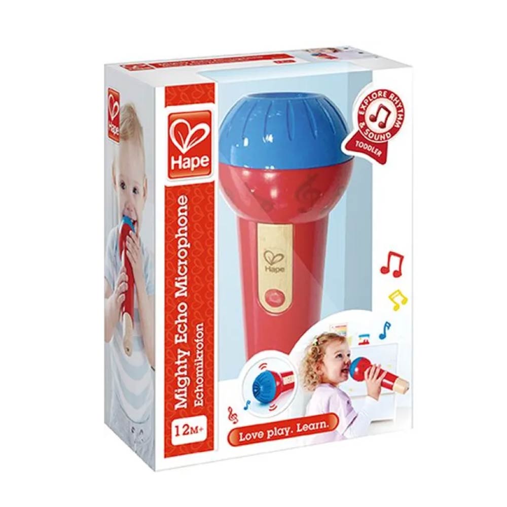 Ξύλινο Μικρόφωνο Early Melodies - Mighty Echo Microphone E0337A Hape - 1