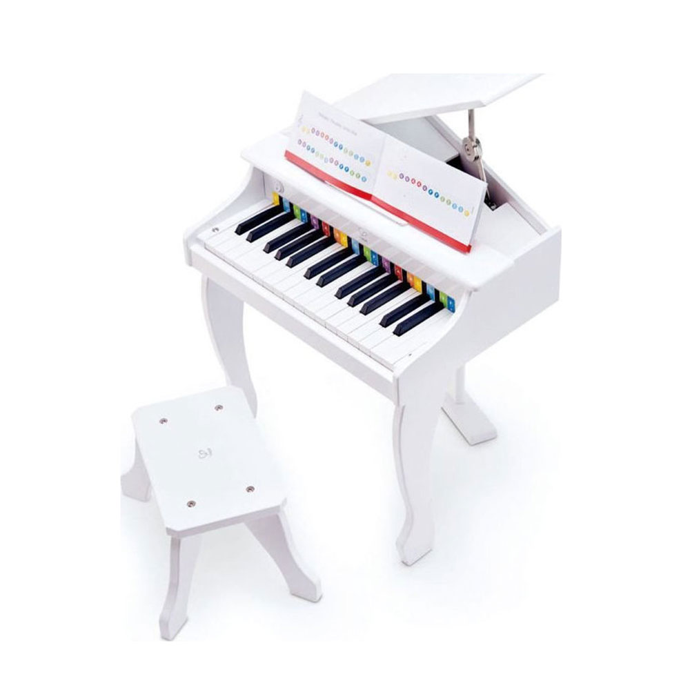 Ξύλινο Πιάνο 30 Κλειδιά Deluxe-White Early Melodies E0338 Hape - 64086