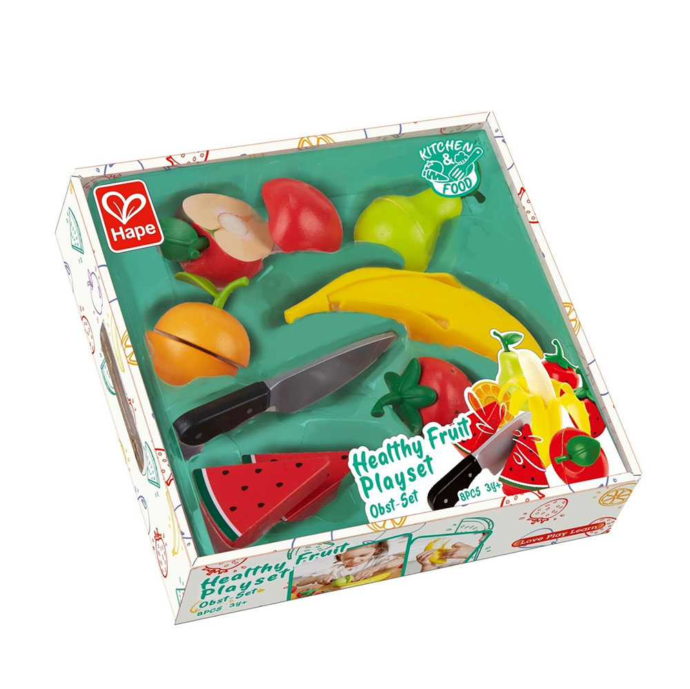 Ξύλινο Σετ Healthy Fruit Playfully Delicious E3171A Hape - 0