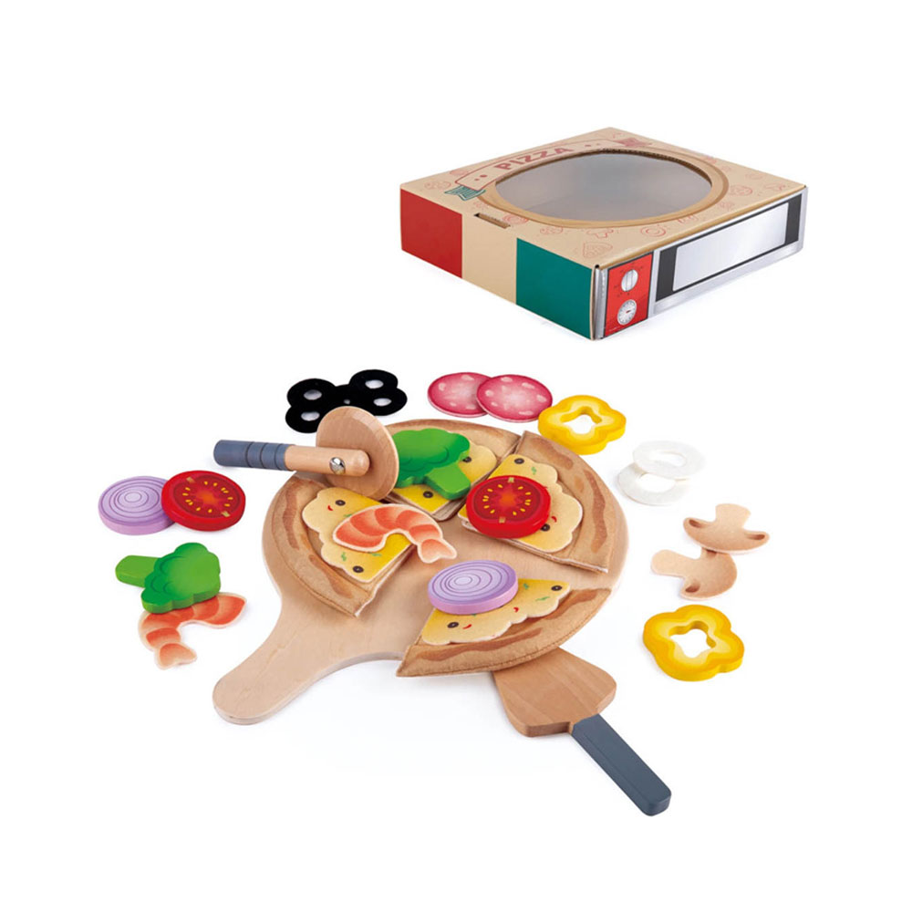 Ξύλινο Σετ Perfect Pizza Playfully Delicious E3173A Hape - 2