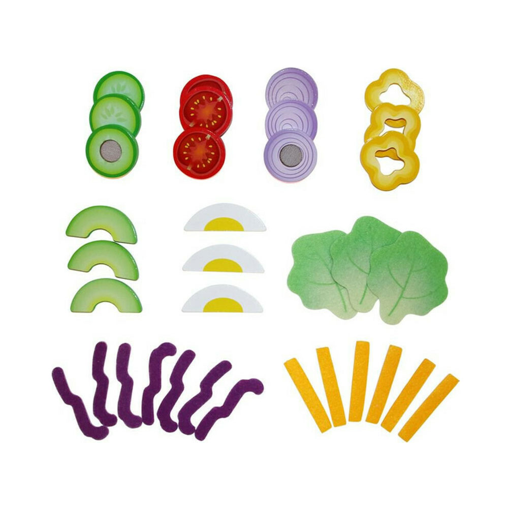 Ξύλινο Σετ Σαλάτα Healthy Salad Playfully Delicious E3174A Hape - 2