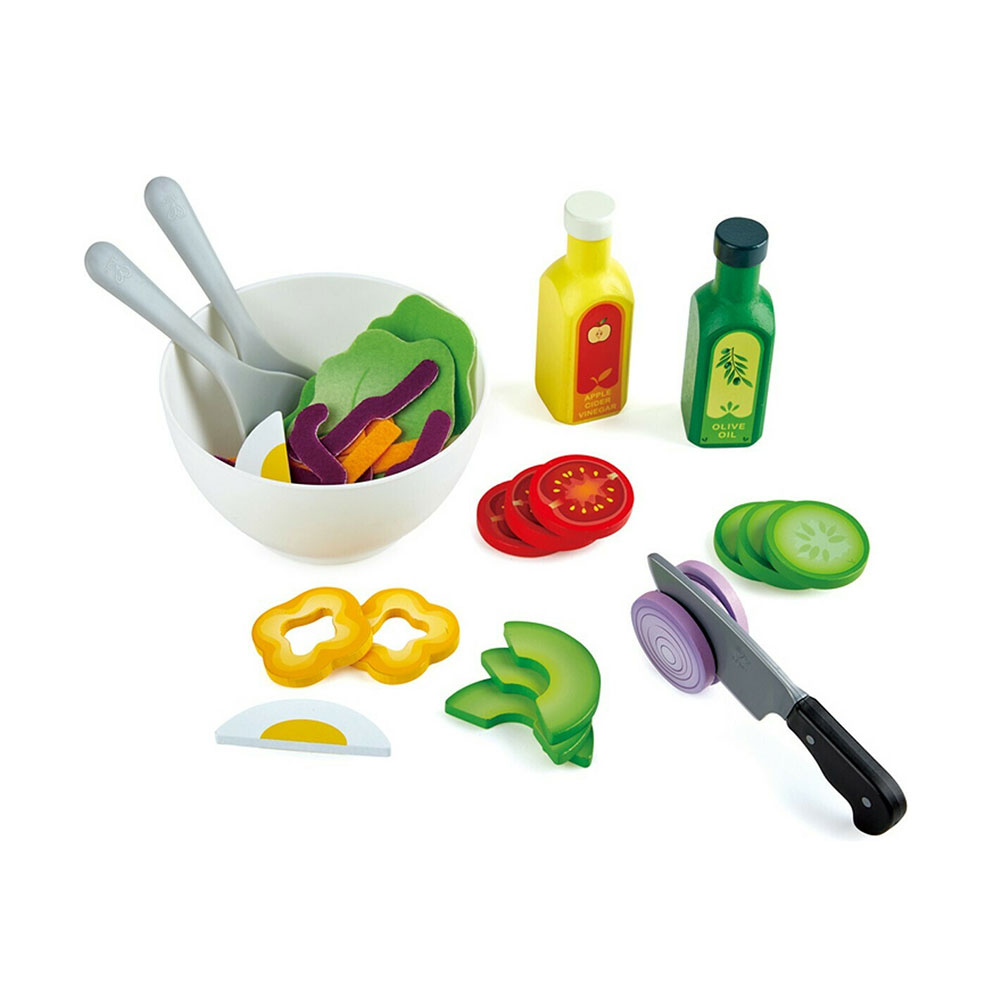 Ξύλινο Σετ Σαλάτα Healthy Salad Playfully Delicious E3174A Hape - 4