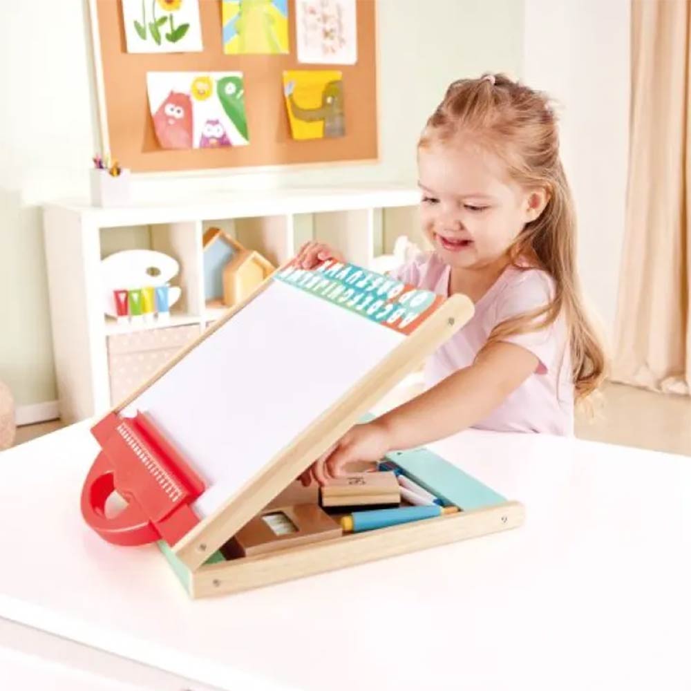 Ξύλινος Πίνακας Early Explorer Store & Go Easel 3 σε 1 E1062A Hape - 3