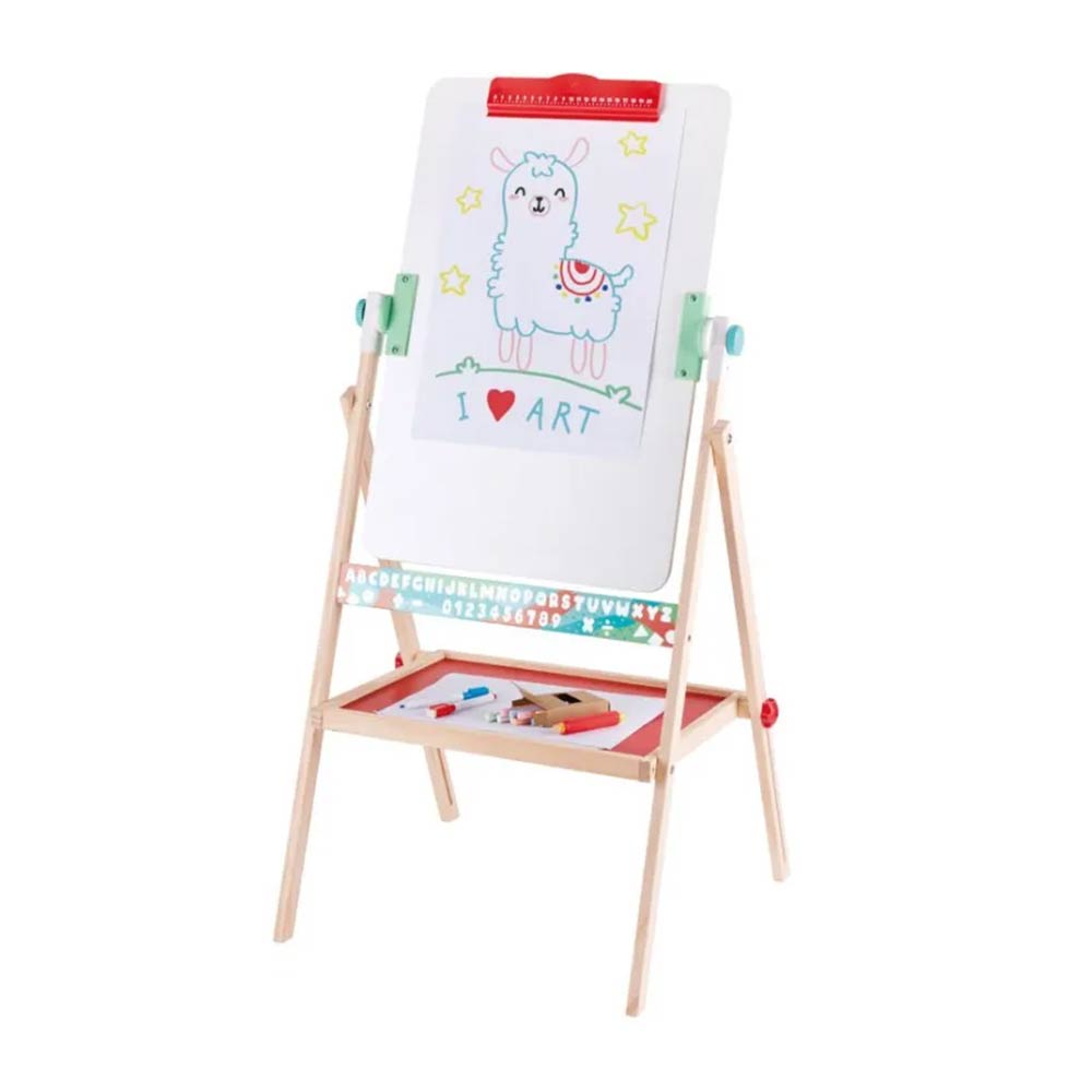 Ξύλινος Πίνακας Early Explorer Flip Flat Easel 2 σε 1 E1063B Hape - 0