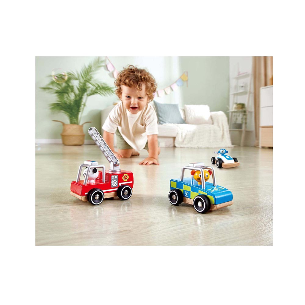 Ξύλινα Οχήματα Early Explorer Wild Rider 6 Σχέδια E0486A Hape  - 6