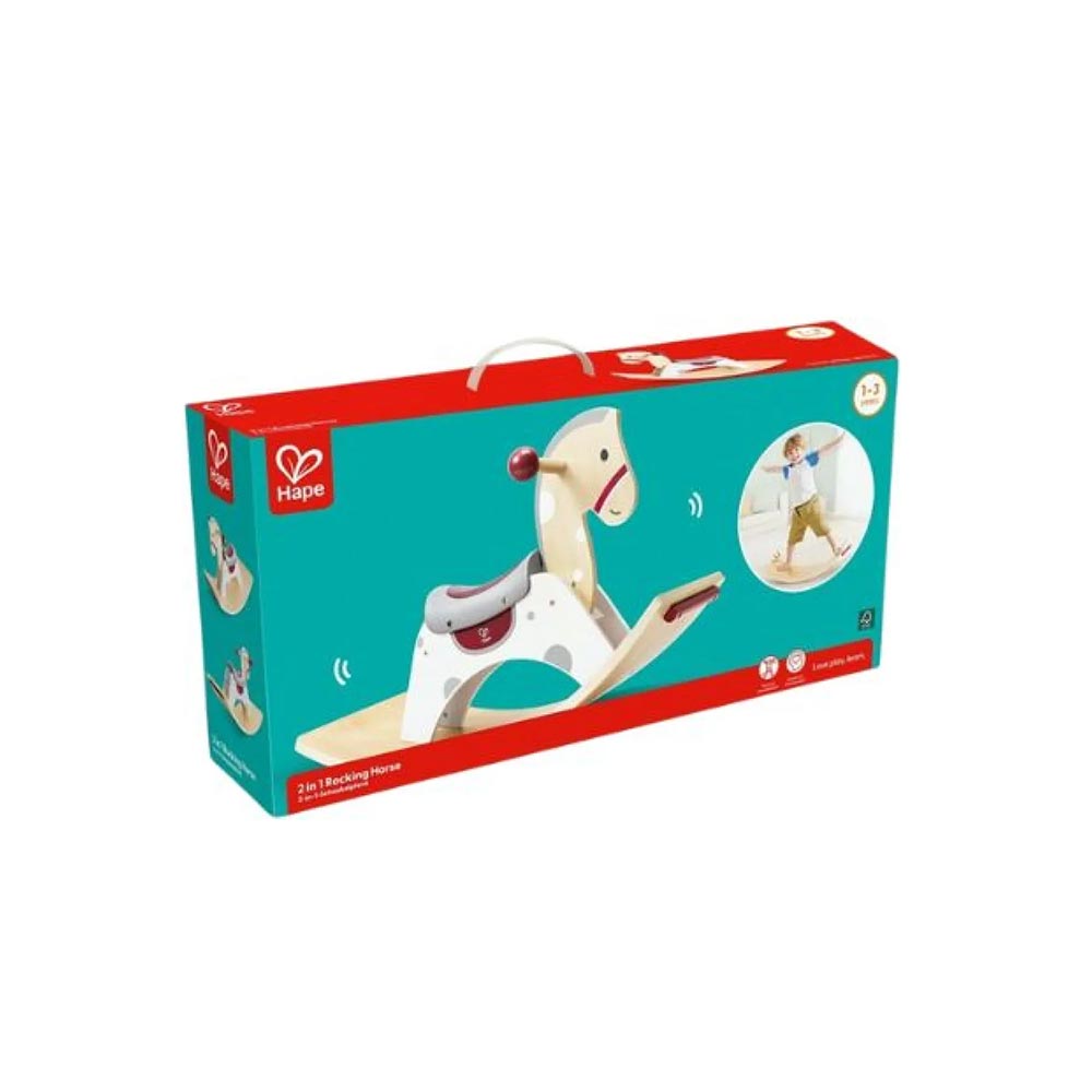Ξύλινο Κουνιστό Αλογάκι 2 In 1 Early Explorer E1203A Hape - 1