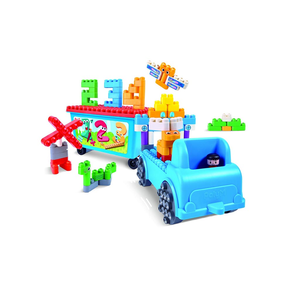 Σετ Κατασκευών Παίζω & Μετράω Tow Truck 114Τμχ PolyM  761802 Hape - 2