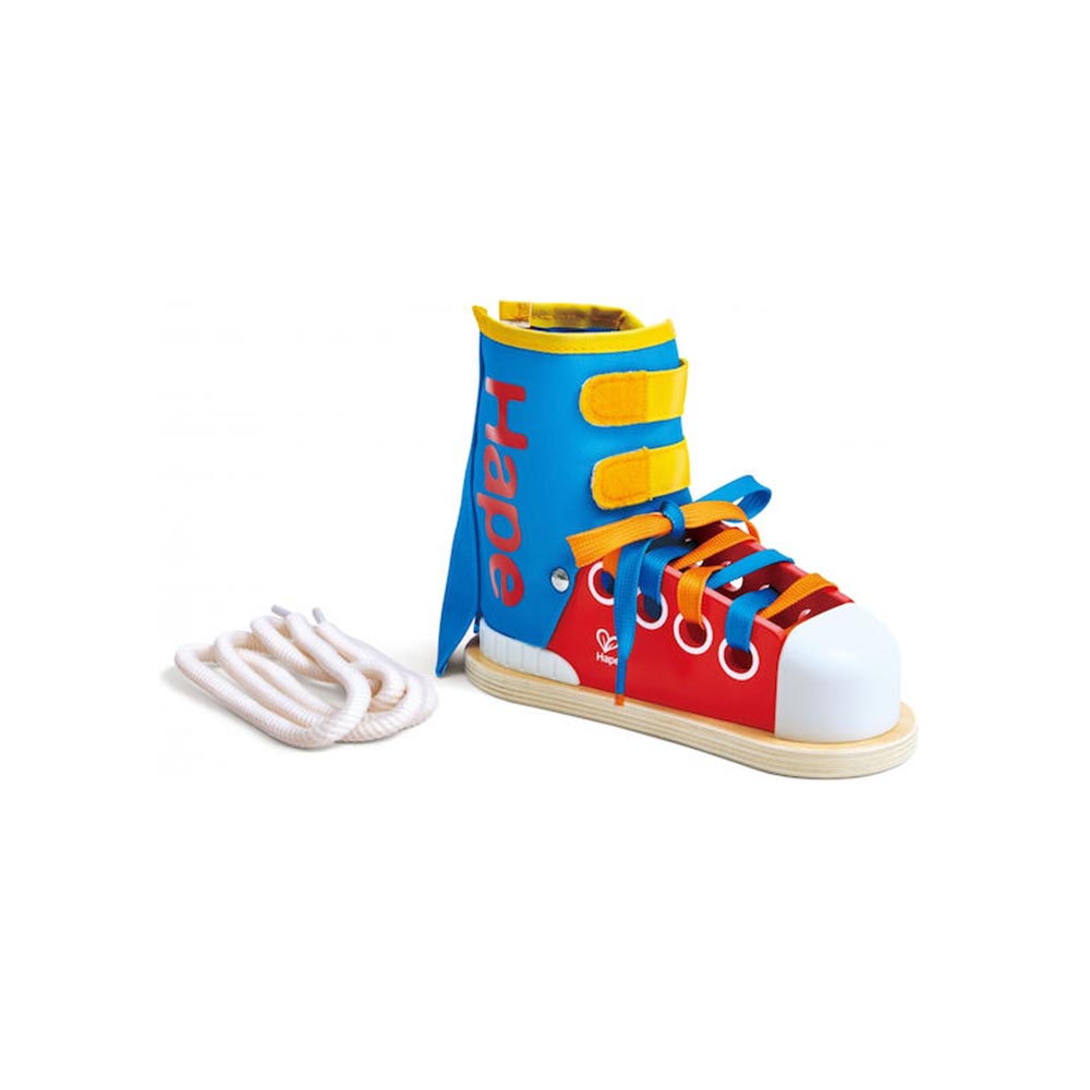 Ξύλινο Εκπαιδευτικό Παπούτσι με Κορδόνια Totally Amazing E1117 Hape - 2